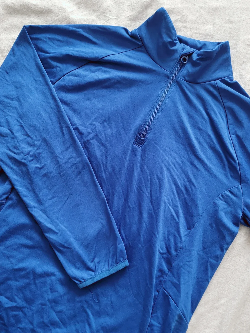Blue Quarter-Zip Active Pullover